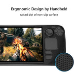 Étui en silicone PGTECH pour console de jeux Steam Deck, avec particules antidérapantes, noir.