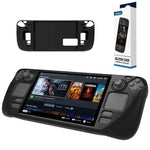 Étui en silicone PGTECH pour console de jeux Steam Deck, avec particules antidérapantes, noir.