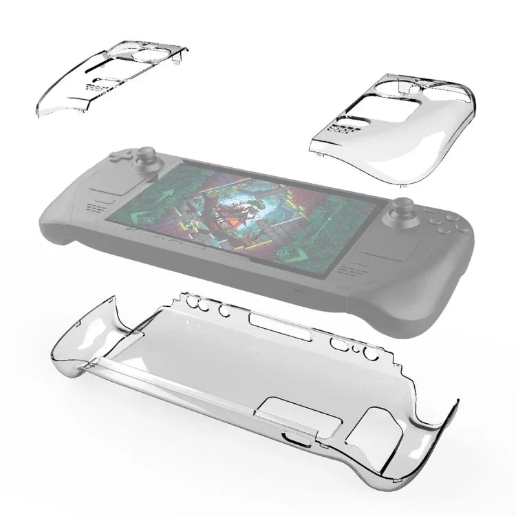 Étui rigide PGTECH Split Crystal pour console de jeux Steam Deck, étui rigide en cristal