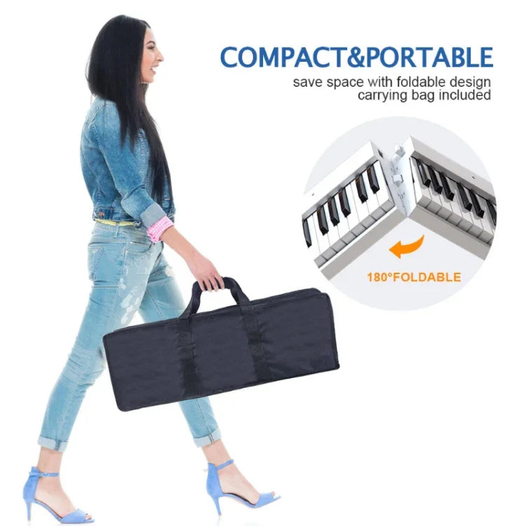 Piano électrique pliable et intelligent portable à 88 touches, prise européenne