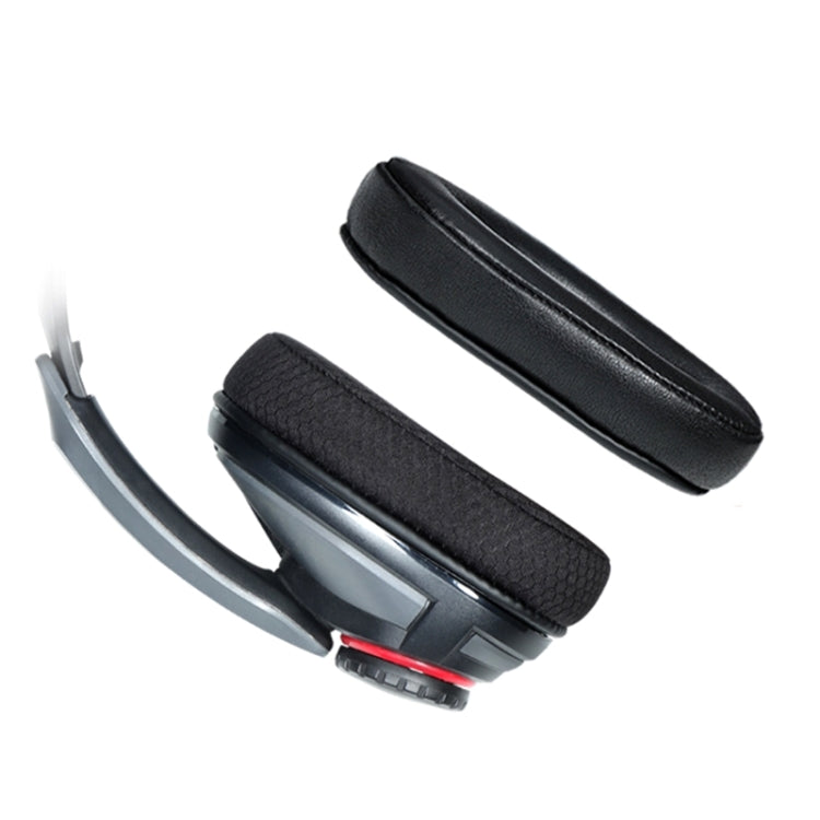 2 PCS Cache-écouteurs pour Sennheiser GSP300 GSP370 GSP350,Style :, Cuir protéiné, Cuir d'agneau, Bandeau noir, Bandeau rouge, Bandeau bleu, Tissu maillé