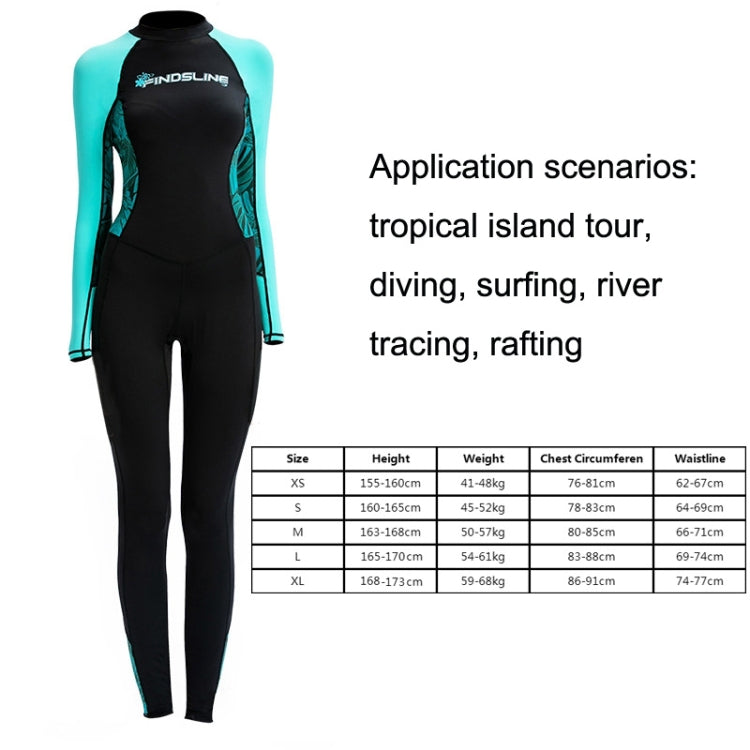 Combinaison de plongée féminine en tissu Lycra FINDSLINE, fine, séchage rapide, imperméable, protection solaire intégrale, XS, S, M, L, XL