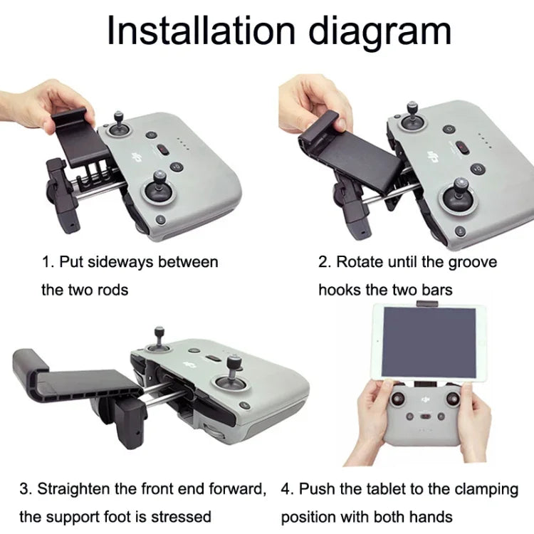 Support d'extension pour tablette avec télécommande pour DJI Mavic 3 / Air 2 / Air 2S / Mini 2, Styles : Petit, Grand, Grand + Compatible Apple, Grand + Compatible USB-C, Grand + Compatible Micro