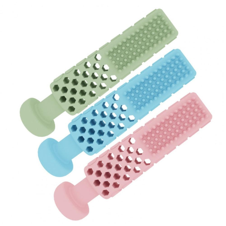 Jouets à mâcher en TPR pour chiens en forme de planche à laver/dentifrice, Bâton de dentition en forme de planche à laver/dentifrice, Planche à laver/dentifrice bleu clair, Planche à laver/dentifrice rose