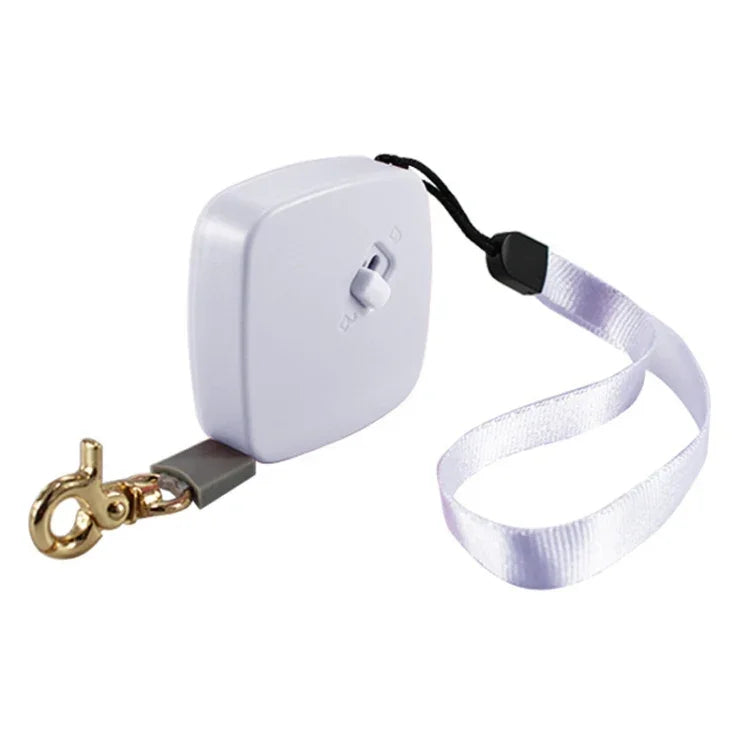 Laisse rétractable automatique pour chien, petit rétracteur pour animaux de compagnie, 2m carré bleu, 2m rond blanc, 2m rond rose, 2m rond bleu, 2m carré blanc, 2m carré rose