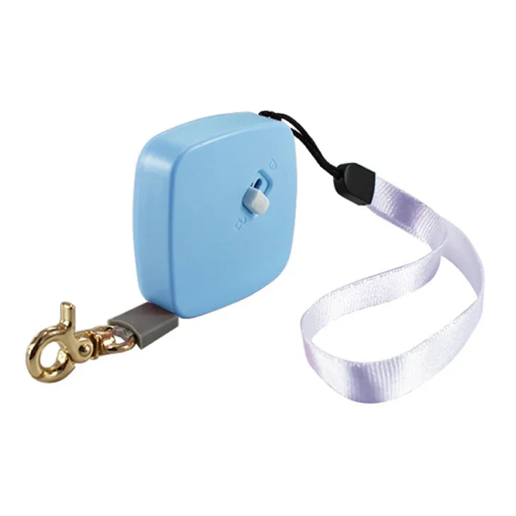 Laisse rétractable automatique pour chien, petit rétracteur pour animaux de compagnie, 2m carré bleu, 2m rond blanc, 2m rond rose, 2m rond bleu, 2m carré blanc, 2m carré rose