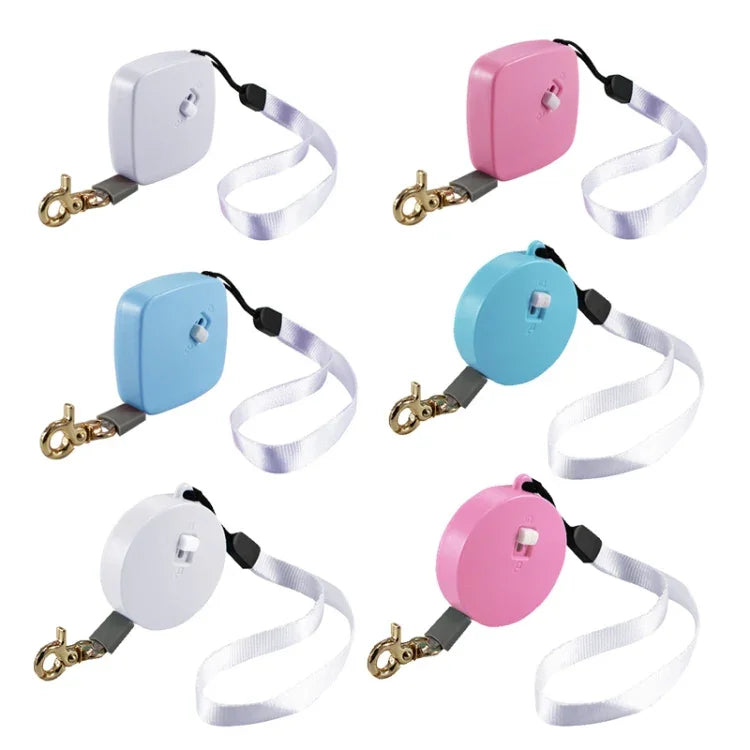 Laisse rétractable automatique pour chien, petit rétracteur pour animaux de compagnie, 2m carré bleu, 2m rond blanc, 2m rond rose, 2m rond bleu, 2m carré blanc, 2m carré rose