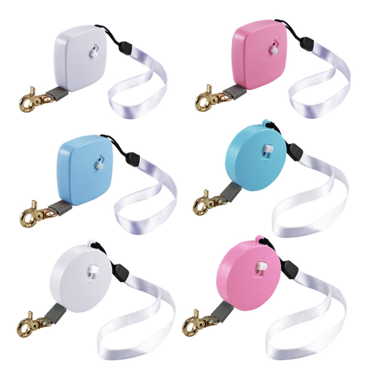 Laisse rétractable automatique pour chien, petit rétracteur pour animaux de compagnie, 2m carré bleu, 2m rond blanc, 2m rond rose, 2m rond bleu, 2m carré blanc, 2m carré rose