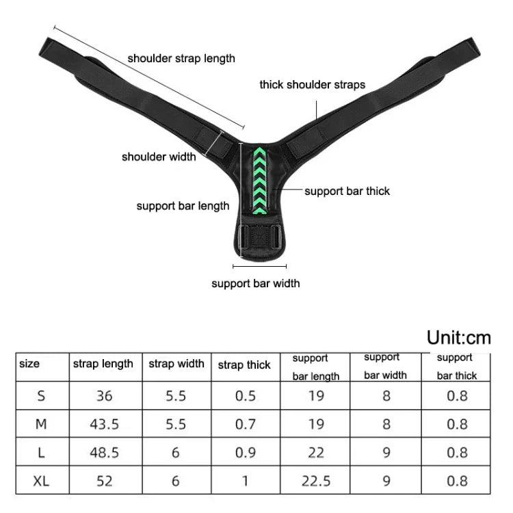 Ceinture de Correction de Posture Anti-Bosses pour Épaules Ouvertes, Poitrine, S, M, L, XL
