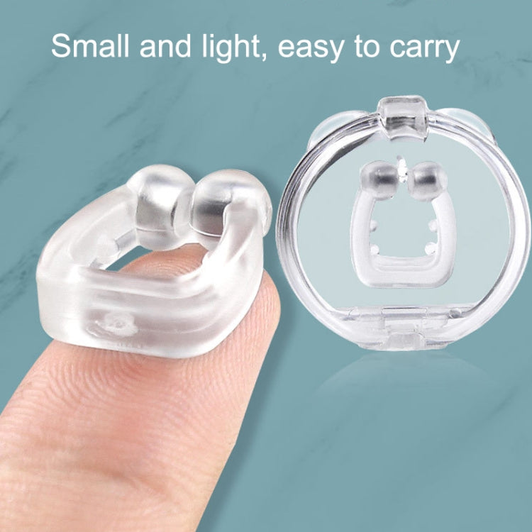 10 PCS Mini Portable Silicone Magnetic Anti-snoring Device, 10 PCS
