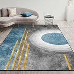 Tapis de Salon Géométrique Abstrait Moderne, Coussin de Table Basse, 80x200cm, 120x160cm