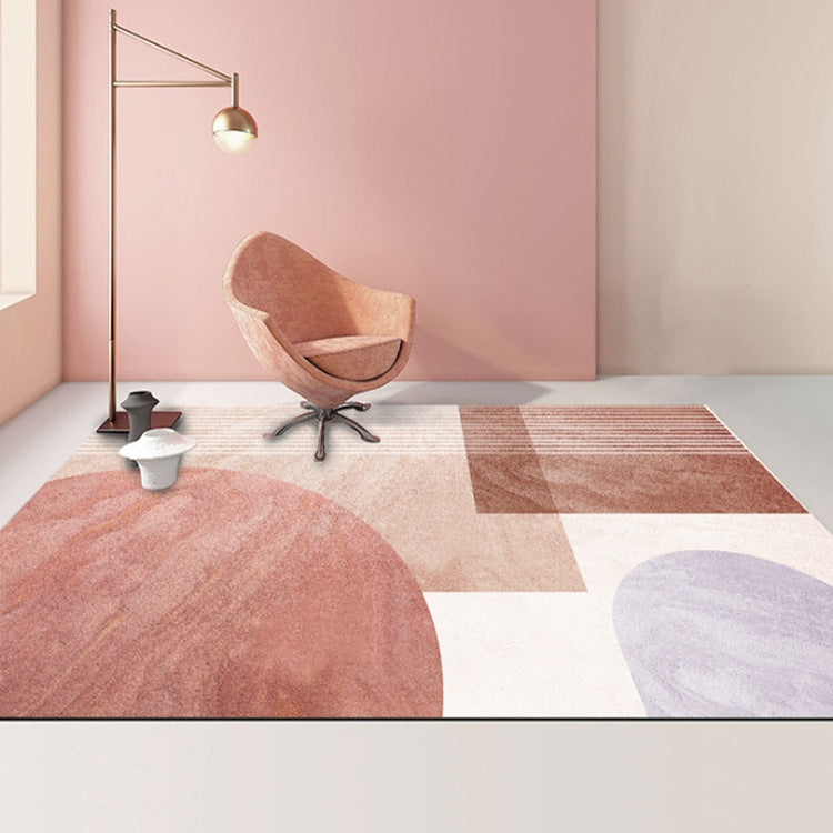 Tapis de salon géométrique abstrait moderne, coussin de table basse, 140x200cm
