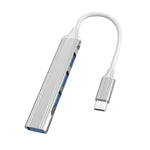 Station d'accueil mini multifonction 4 en 1, spécifications : Type-C/USB-C 3.0 (argent), Type-C/USB-C 3.0 (argent), Type-C/USB-C 3.0 (gris), Type-C/USB-C 3.0 (rose), USB 3.0 (argent), USB 3.0 (gris), USB 3.0 (rose)