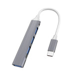 Station d'accueil mini multifonction 4 en 1, spécifications : Type-C/USB-C 3.0 (argent), Type-C/USB-C 3.0 (argent), Type-C/USB-C 3.0 (gris), Type-C/USB-C 3.0 (rose), USB 3.0 (argent), USB 3.0 (gris), USB 3.0 (rose)