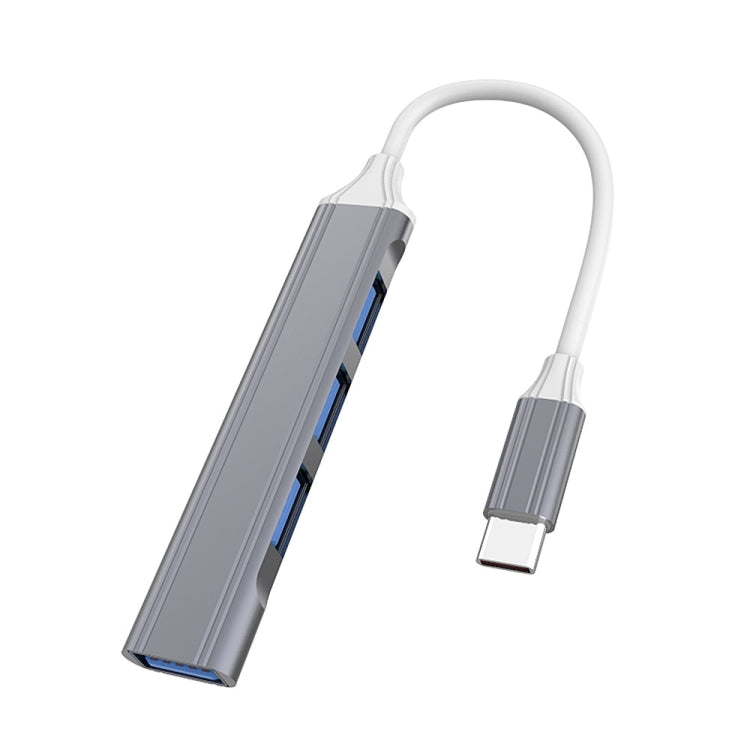 Station d'accueil mini multifonction 4 en 1, spécifications : Type-C/USB-C 3.0 (argent), Type-C/USB-C 3.0 (argent), Type-C/USB-C 3.0 (gris), Type-C/USB-C 3.0 (rose), USB 3.0 (argent), USB 3.0 (gris), USB 3.0 (rose)