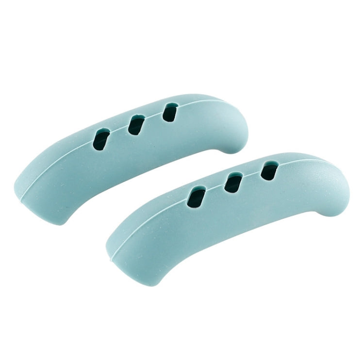 1 paire de couvercles isolants en silicone pour poignée de casserole en fer, vert clair, gris simple, rouge