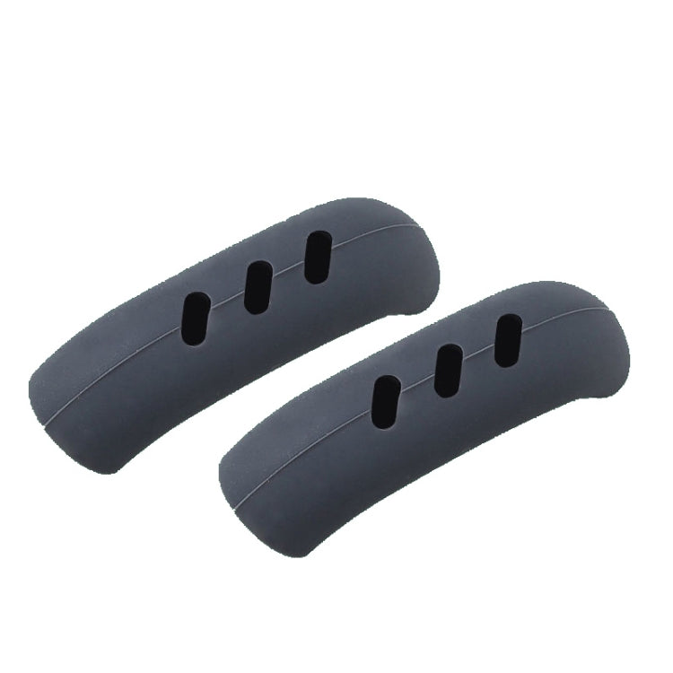 1 paire de couvercles isolants en silicone pour poignée de casserole en fer, vert clair, gris simple, rouge