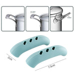 1 paire de couvercles isolants en silicone pour poignée de casserole en fer, vert clair, gris simple, rouge