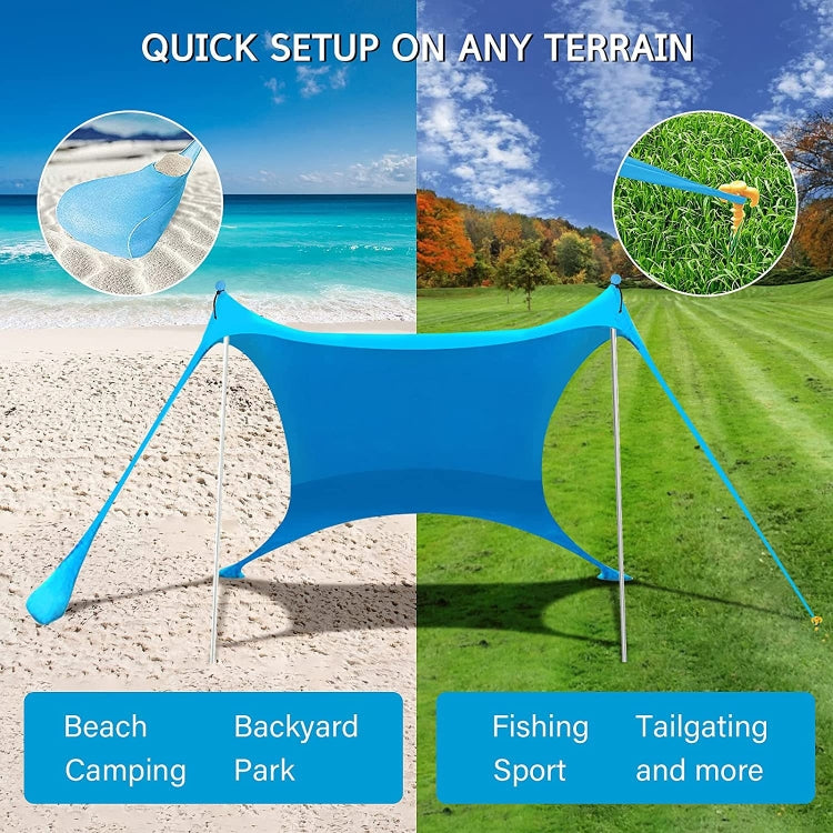 Tente de Camping Lycra de Plage Extérieure Baldaquin Abri Solaire Tente de Pêche, Taille :, 210x160x150cm, 210x200x150cm, 300x300x200cm