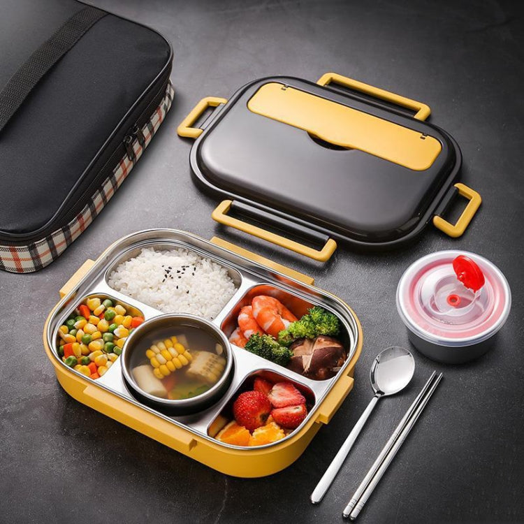 Boîte à lunch portable grande capacité double couche en acier inoxydable 304, bleu paon, jaune citron, rose encre