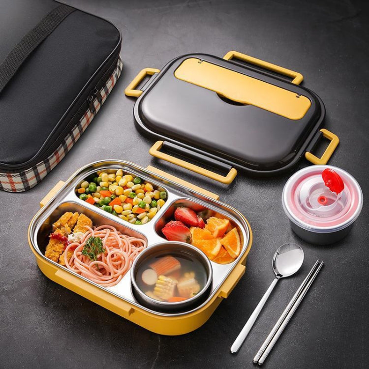 Boîte à lunch portable grande capacité double couche en acier inoxydable 304, bleu paon, jaune citron, rose encre