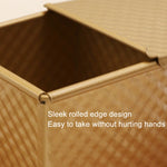 Moule à pain de mie carré antiadhésif en forme de cube d'eau, Style :, 8832 8x7.5x6.5cm Or ondulé, 8759 11.8x11x10.3cm Or non ondulé, 8772 8x7.5x6.5cm Or non ondulé, 8765 11.8x11x10.3cm Or ondulé