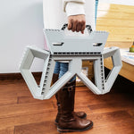 Tabouret pliant en plastique épaissi portable, tabouret de pêche d'extérieur, vert armée, noir