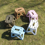 Tabouret pliant en plastique épaissi portable, tabouret de pêche d'extérieur, vert armée, noir