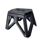 Tabouret pliant en plastique épaissi portable, tabouret de pêche d'extérieur, vert armée, noir
