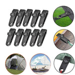 Ensemble de fixation rapide pour corde de tente coupe-vent de camping en plein air, 10 clips + 10 cordes, 10 clips + 10 cordes noires, 10 clips + 10 cordes noires + 10 boucles argentées, 10 clips + 10 cordes élastiques + 10 boucles noires