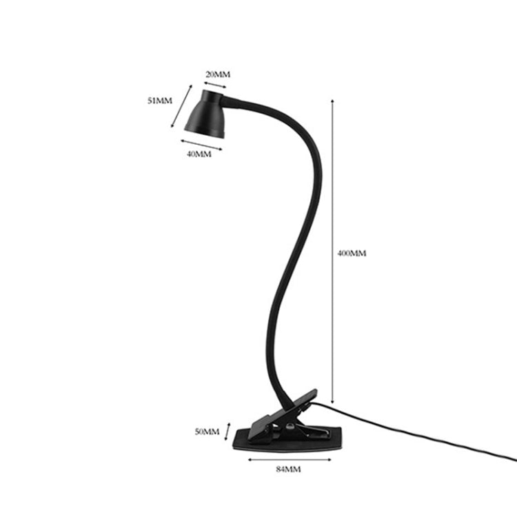 668A001 Lampe de bureau USB à flexible rotatif à 360 degrés, spécifications : intensité variable blanche en continu, intensité variable noire en continu, intensité variable blanche à deux vitesses, intensité variable noire à deux vitesses
