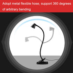 668A001 Lampe de bureau USB à flexible rotatif à 360 degrés, spécifications : intensité variable blanche en continu, intensité variable noire en continu, intensité variable blanche à deux vitesses, intensité variable noire à deux vitesses