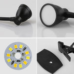 668A001 Lampe de bureau USB à flexible rotatif à 360 degrés, spécifications : intensité variable blanche en continu, intensité variable noire en continu, intensité variable blanche à deux vitesses, intensité variable noire à deux vitesses