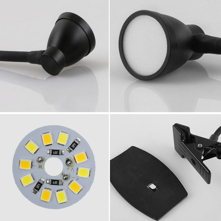 668A001 Lampe de bureau USB à flexible rotatif à 360 degrés, spécifications : intensité variable blanche en continu, intensité variable noire en continu, intensité variable blanche à deux vitesses, intensité variable noire à deux vitesses