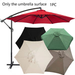 Toile de remplacement pour parasol rond en polyester, housse de parasol de jardin, diamètre 2 m 6 baleines, diamètre 2,7 m 6 baleines, diamètre 3 m 6 baleines