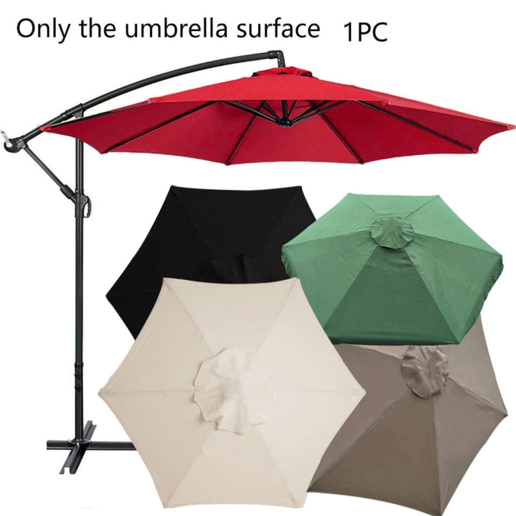 Toile de remplacement pour parasol rond en polyester, housse de parasol de jardin, diamètre 2 m 6 baleines, diamètre 2,7 m 6 baleines, diamètre 3 m 6 baleines