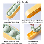 Moule en silicone de rangement pour glaçons fait maison, congélation rapide, jaune vert, gris jaune