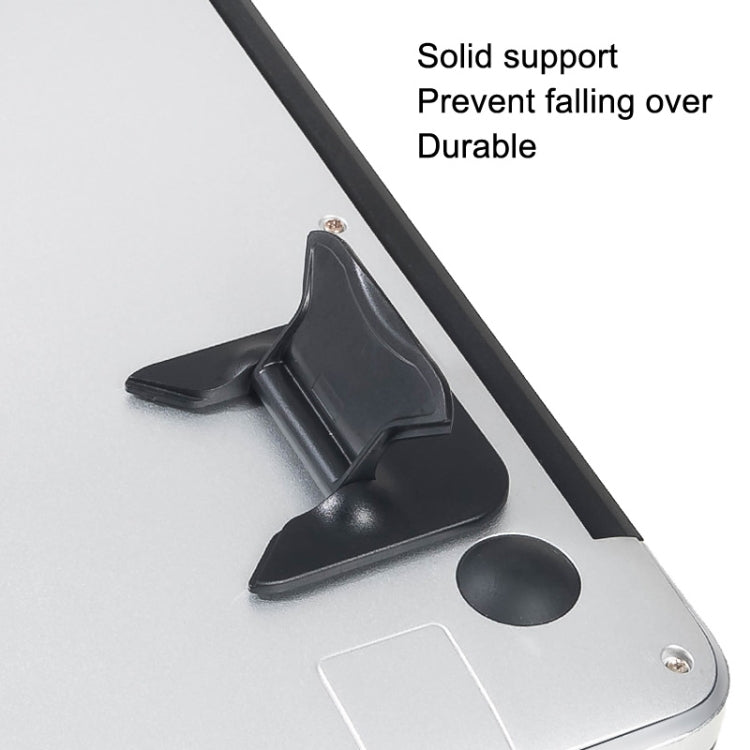 Support pliable pour ordinateur portable en ABS, ABS blanc, ABS noir
