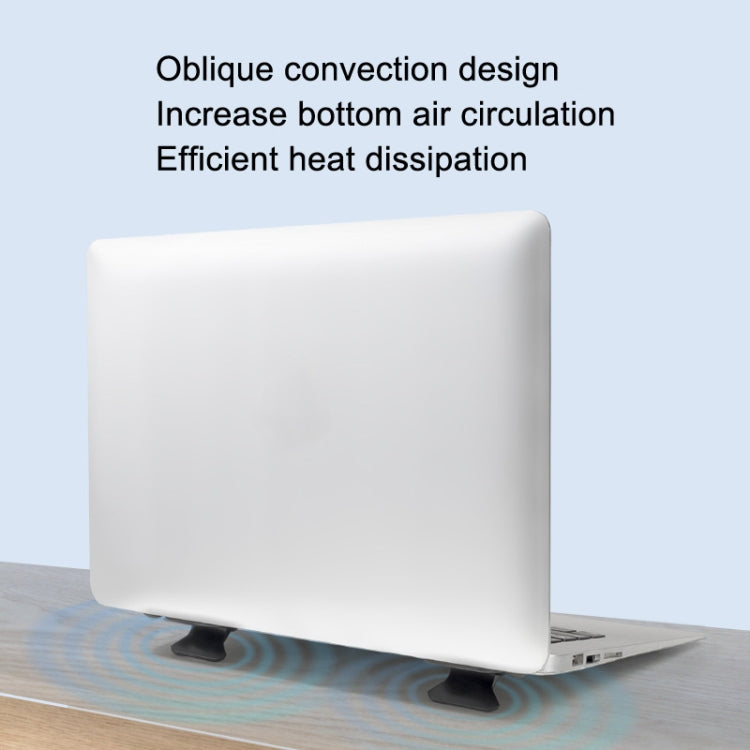 Support pliable pour ordinateur portable en ABS, ABS blanc, ABS noir