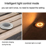 2 lampes solaires enterrées étanches d'extérieur de 20 LED, lumière blanche, lumière jaune