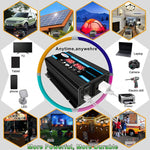 Onduleur système solaire 30A contrôleur + panneau solaire 18W 12V, spécifications :, noir 12V vers 110V, noir 12V vers 220V, jaune 12V vers 110V, jaune 12V vers 220V