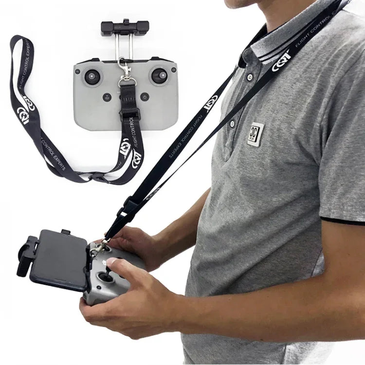 Lanière CQT pour télécommande avec crochet, compatible avec DJI Mavic Air 2/2S/Mini 2/Mini 3 Pro. Différents styles disponibles : corde fine, corde large, boucle uniquement.