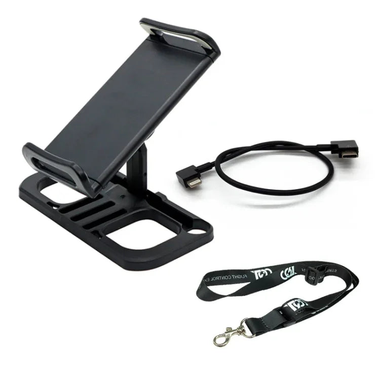 Support de télécommande pour drone avec clip de fixation étendu pour tablette, avec cordon et câble 8 broches, avec cordon et câble USB-C, avec cordon et câble micro-USB, avec cordon, support seul
