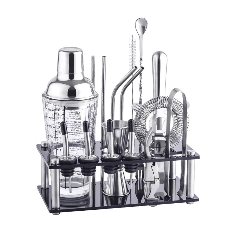 Shaker en verre 17 en 1 de 400 ml avec ensemble de shakers gradués, K17-3