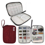 Sac de rangement portable pour câble de données avec sangle, Rouge, Violet, Gris, Bleu marine, Noir