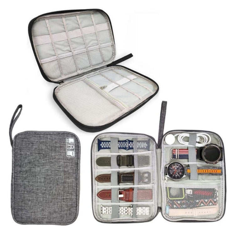 Sac de rangement portable pour câble de données avec sangle, Rouge, Violet, Gris, Bleu marine, Noir