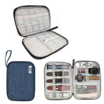 Sac de rangement portable pour câble de données avec sangle, Rouge, Violet, Gris, Bleu marine, Noir