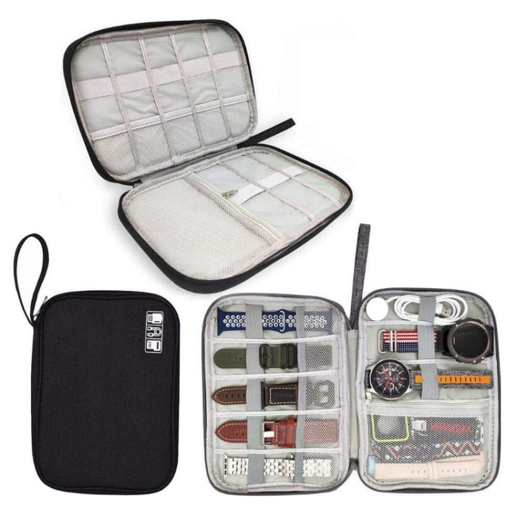 Sac de rangement portable pour câble de données avec sangle, Rouge, Violet, Gris, Bleu marine, Noir
