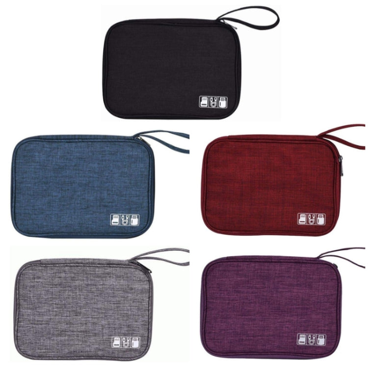 Sac de rangement portable pour câble de données avec sangle, Rouge, Violet, Gris, Bleu marine, Noir