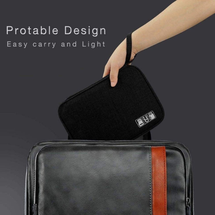 Sac de rangement portable pour câble de données avec sangle, Rouge, Violet, Gris, Bleu marine, Noir